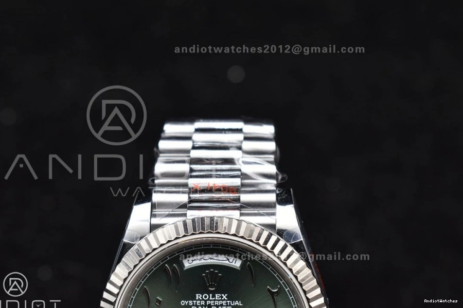 on SS 722 Dial DayDate 904L Green Bracelet JDF VR3255 Steel (Gain UrbanStyle President Arabic 40 Weight) V3 1218